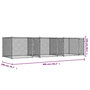 Voir la diapositive 6 : VIDAXL Cage pour chien avec portes gris 6x2x1,5 m acier galvanise