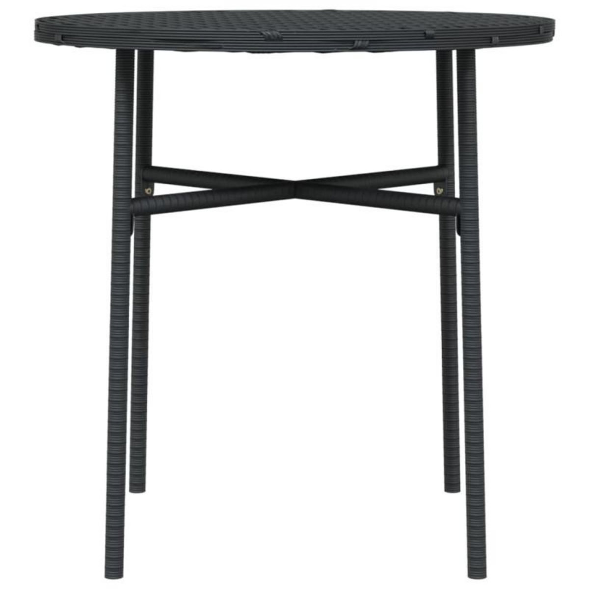 VIDAXL Table à thé Noir 45 cm Résine tressée