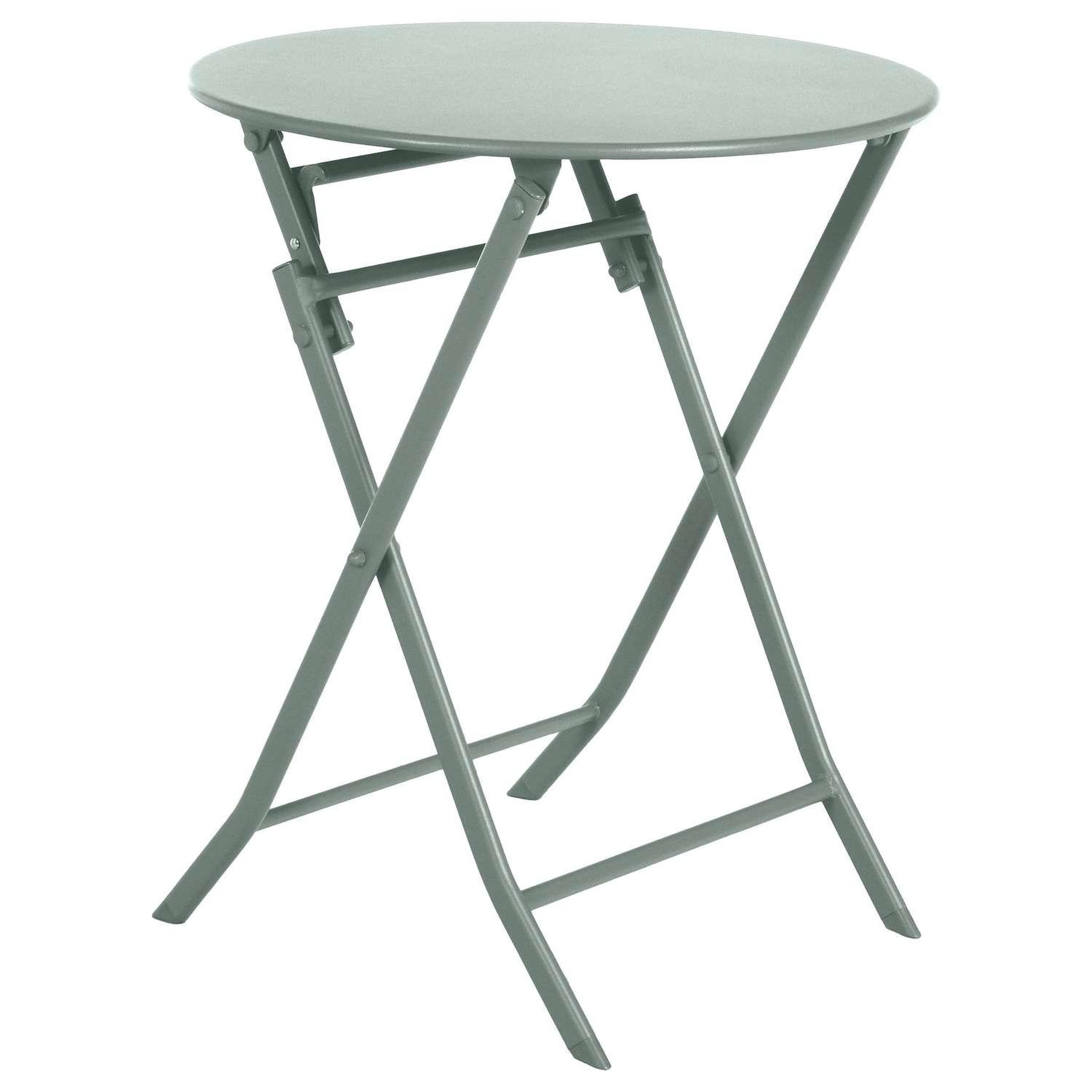 Voir la diapositive 1 : HESPERIDE Table de jardin pliante ronde greensboro - 2 places