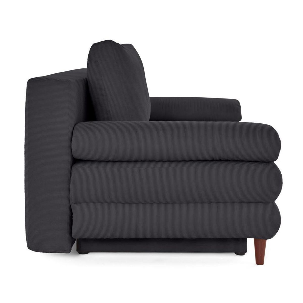 BEST MOBILIER Wonder - canapé 3 places convertible avec coffre en velours côtelé