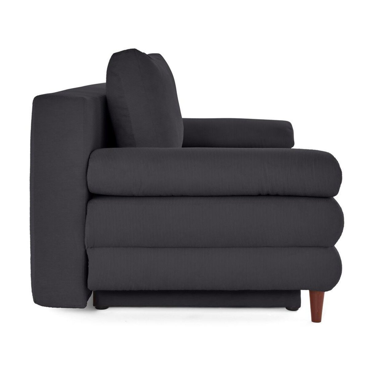 BEST MOBILIER Wonder - canapé 3 places convertible avec coffre en velours côtelé