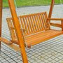 HOMCOM Balancelle balancoire hamac banc fauteuil de jardin bois de pin 2 places charge max. 300kg