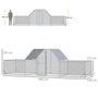 PAWHUT Enclos poulailler chenil 12,54 m² - parc grillagé dim 6,6L x 1,9l x 1,95H m - espace couvert - acier galvanisé