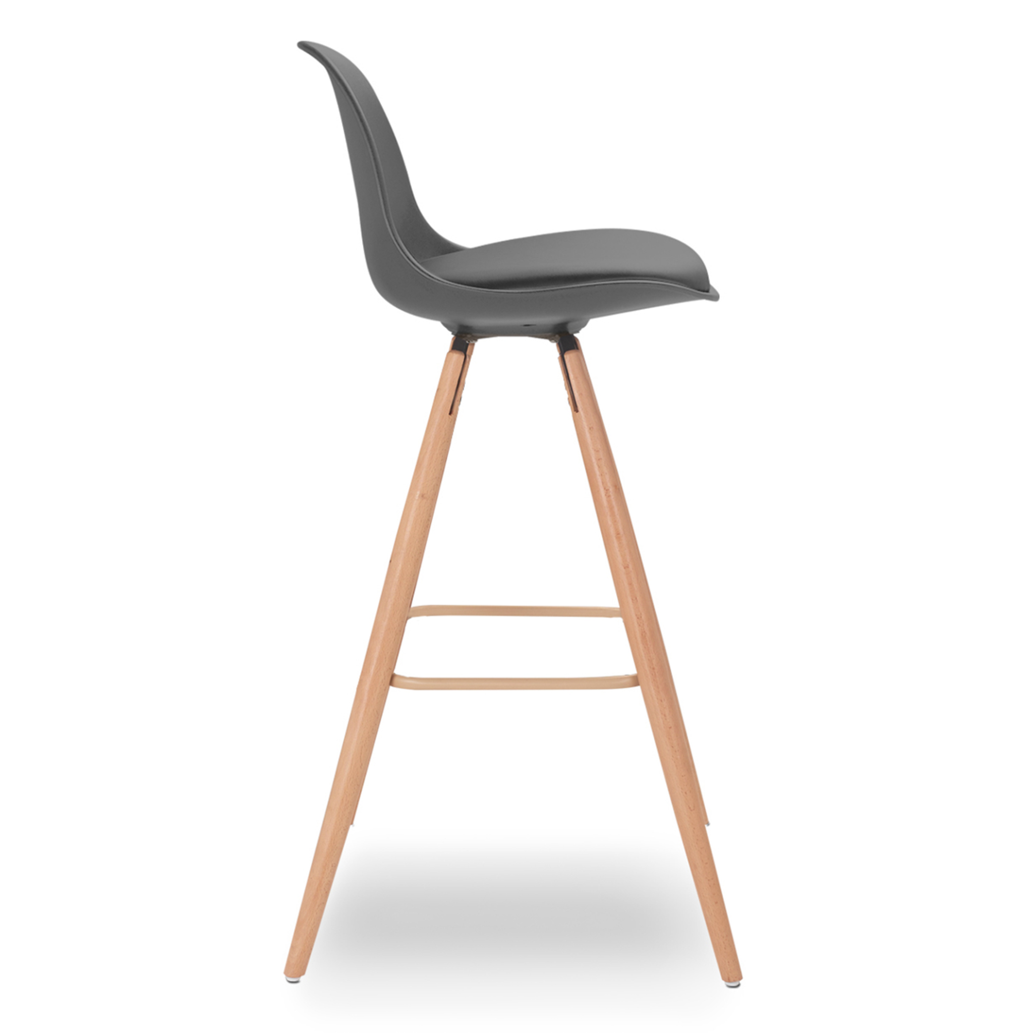 Voir la diapositive 5 : ID MARKET Lot de 4 tabourets de bar sara mix color gris foncé, gris clair, blanc et bleu canard