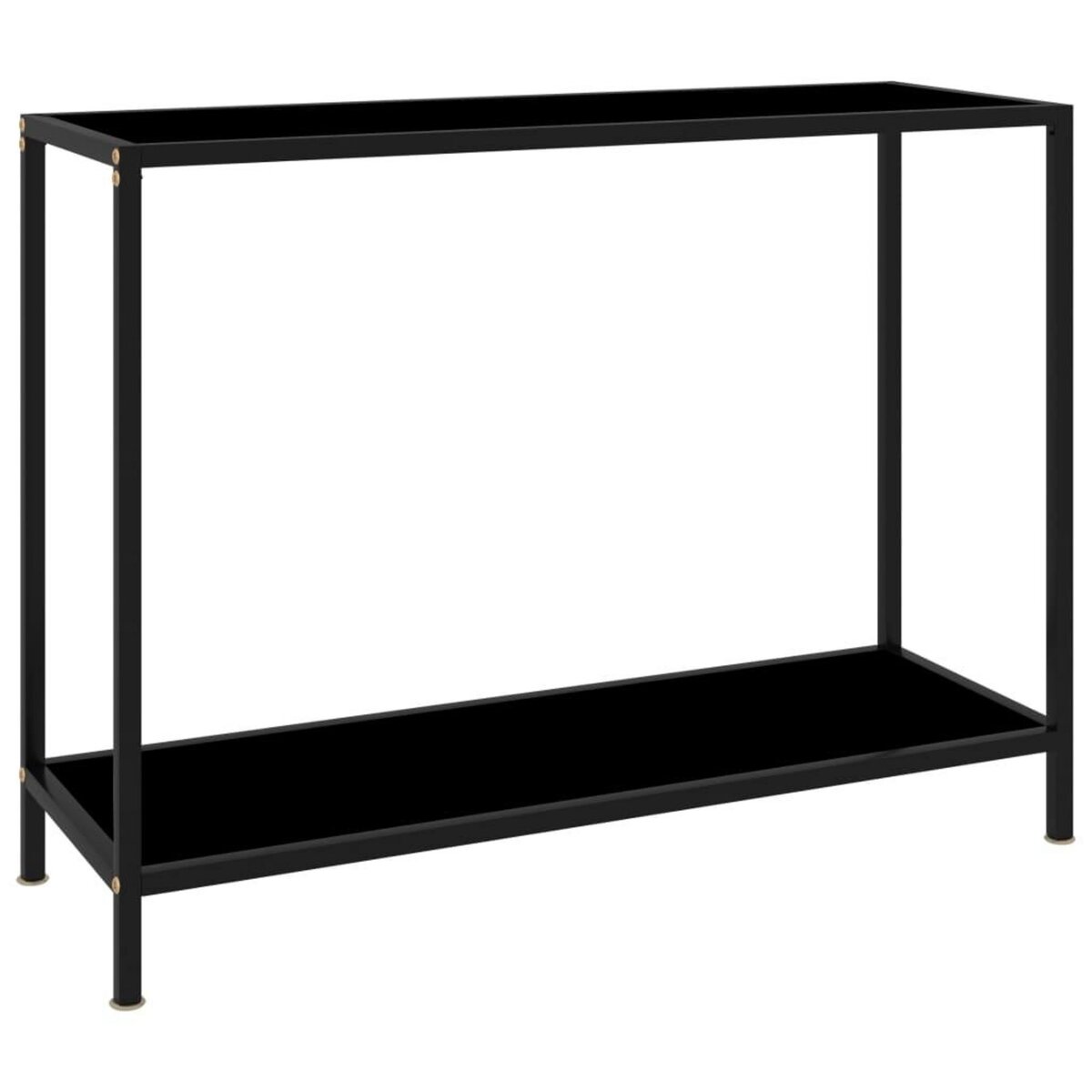 VIDAXL Table console Noir 100x35x75 cm Verre trempe