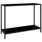 VIDAXL Table console Noir 100x35x75 cm Verre trempe