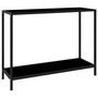 Voir la diapositive 1 : VIDAXL Table console Noir 100x35x75 cm Verre trempe