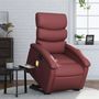 Voir la diapositive 1 : VIDAXL Fauteuil inclinable de massage Rouge bordeaux Similicuir