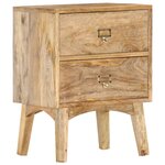 VIDAXL Table de chevet 40x35x55 cm Bois de manguier solide