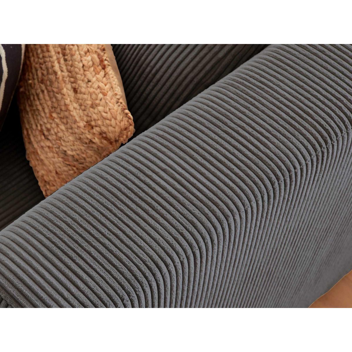 LISA DESIGN Victoire - canapé modulable d'angle gauche - 5 places - en velours côtelé