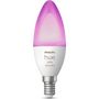 Voir la diapositive 4 : Philips Ampoule LED connectée HUE W&C E14 5.3W