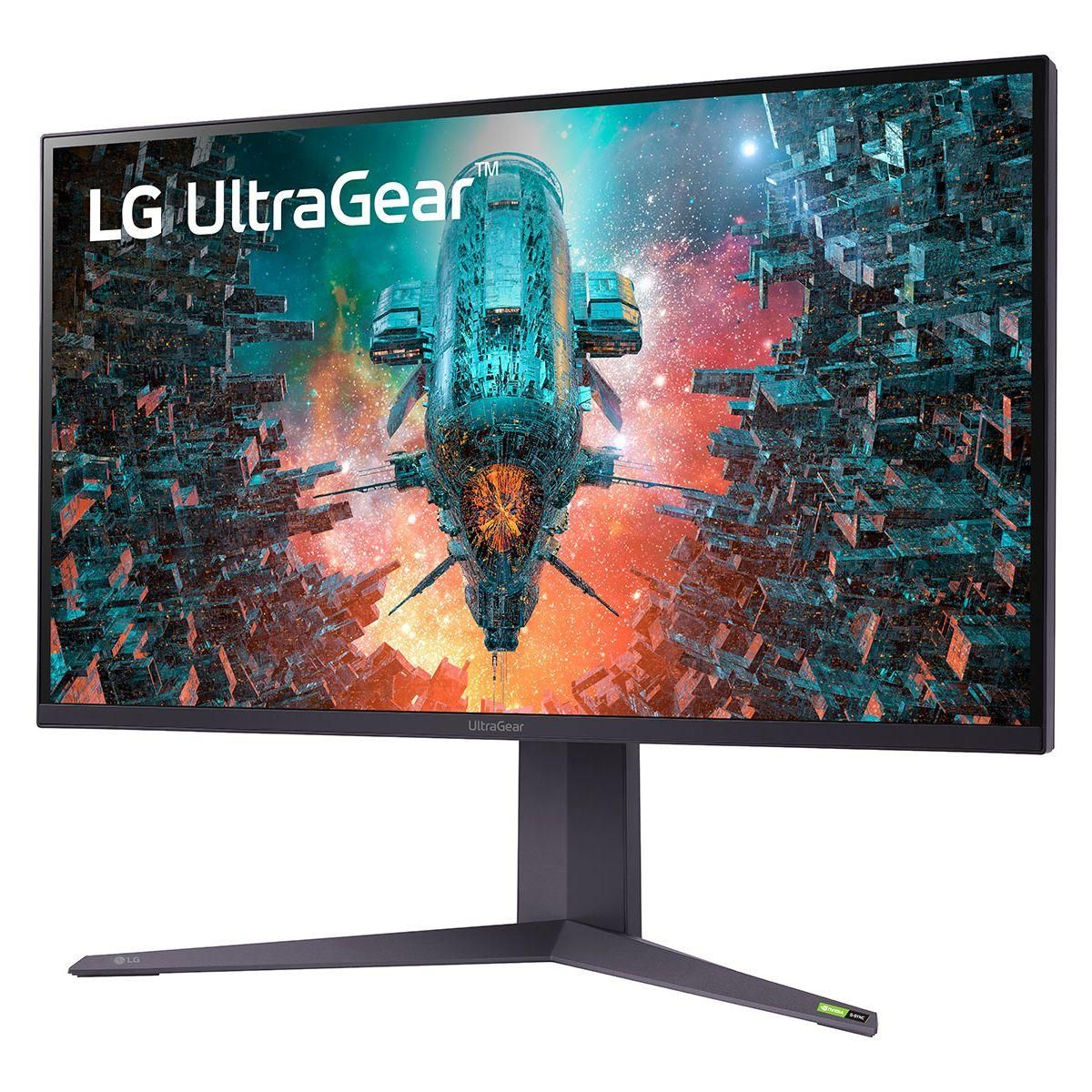 LG Ecran PC Gamer ULTRAGEAR 32GQ950P-B Plat 32'' Nano IPS