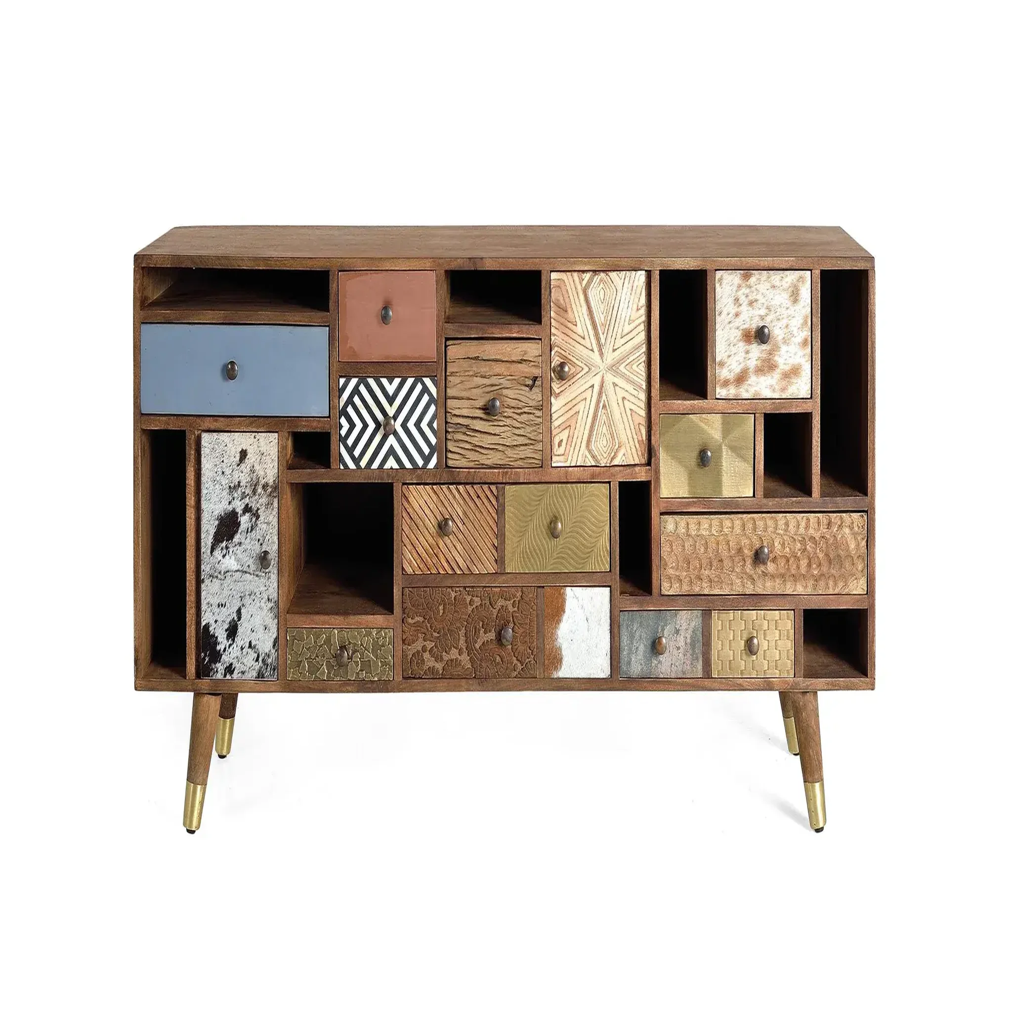 GINER Y COLOMER SL Buffet en bois de manguier 160cm style boho rétro