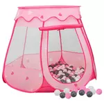 VIDAXL Tente de jeu pour enfants avec 250 balles Rose 102x102x82 cm