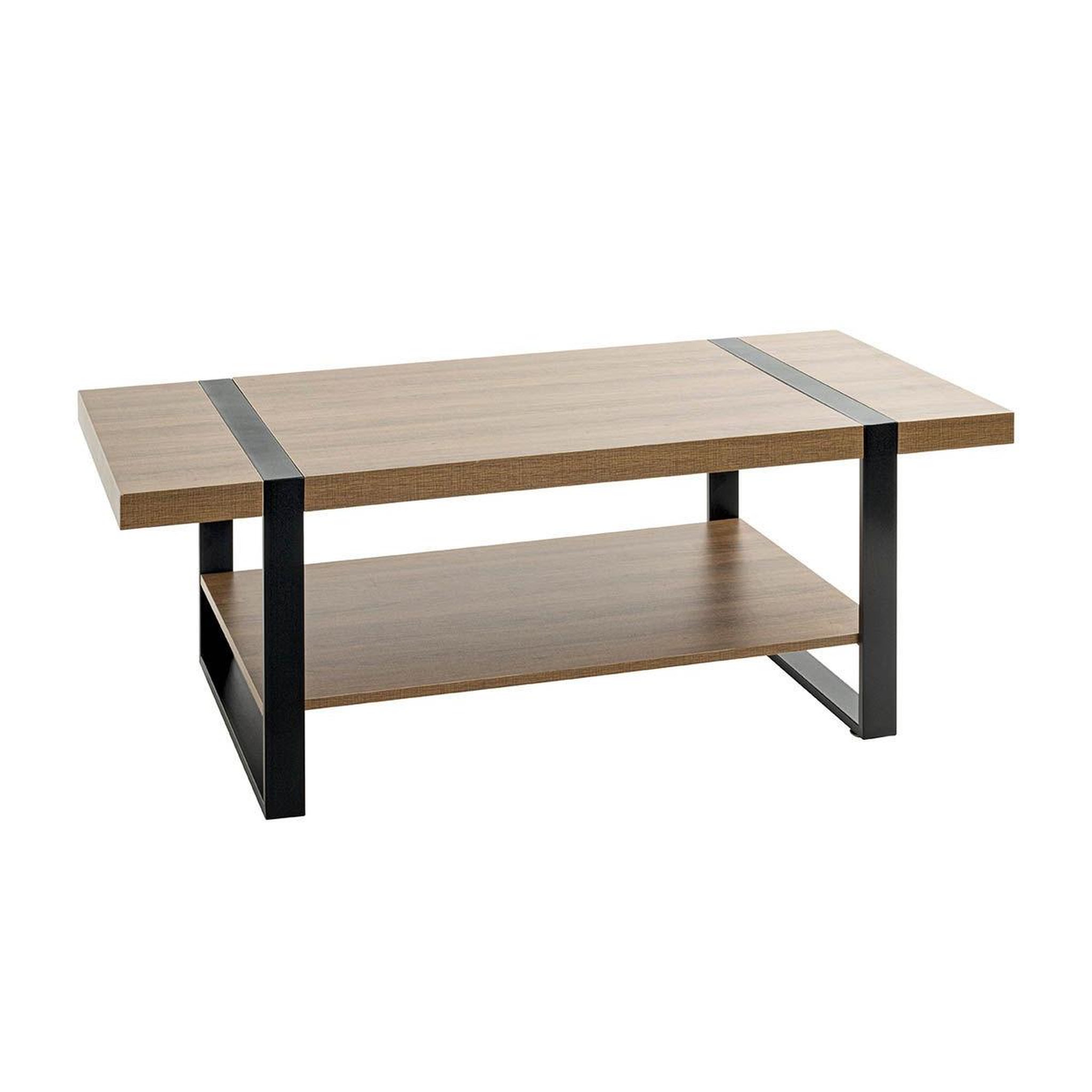 Paris Prix Table basse  miranda  120cm chêne foncé & noir