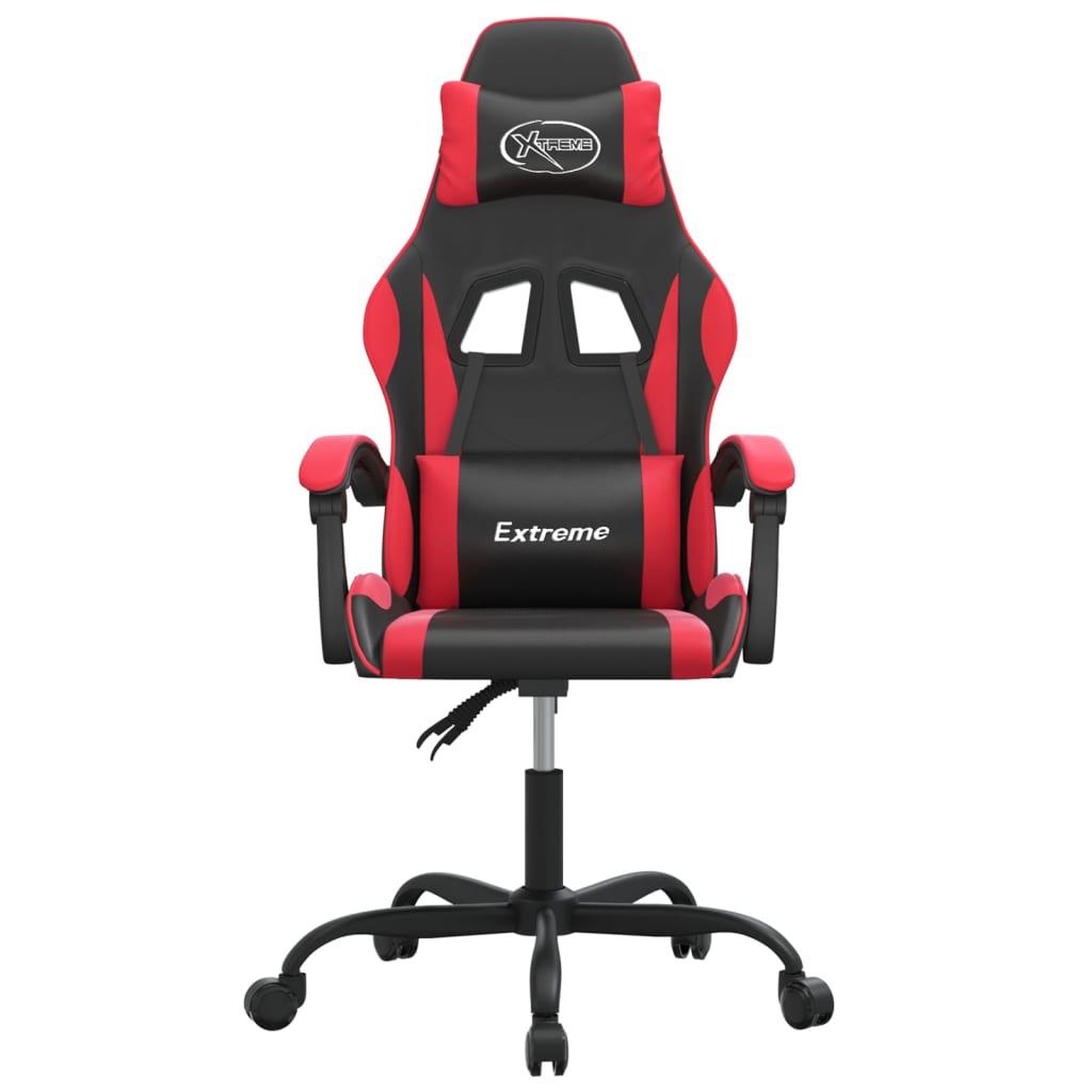 Voir la diapositive 3 : VIDAXL Chaise de jeu pivotante Noir et rouge Similicuir