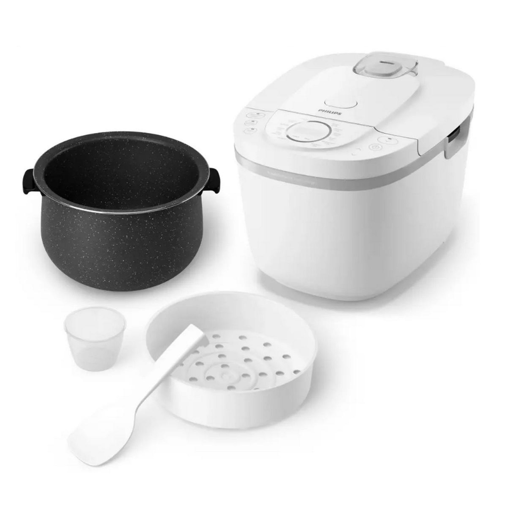 Voir la diapositive 2 : Philips Cuiseur à riz 1.8l 750w blanc - HD4717/30