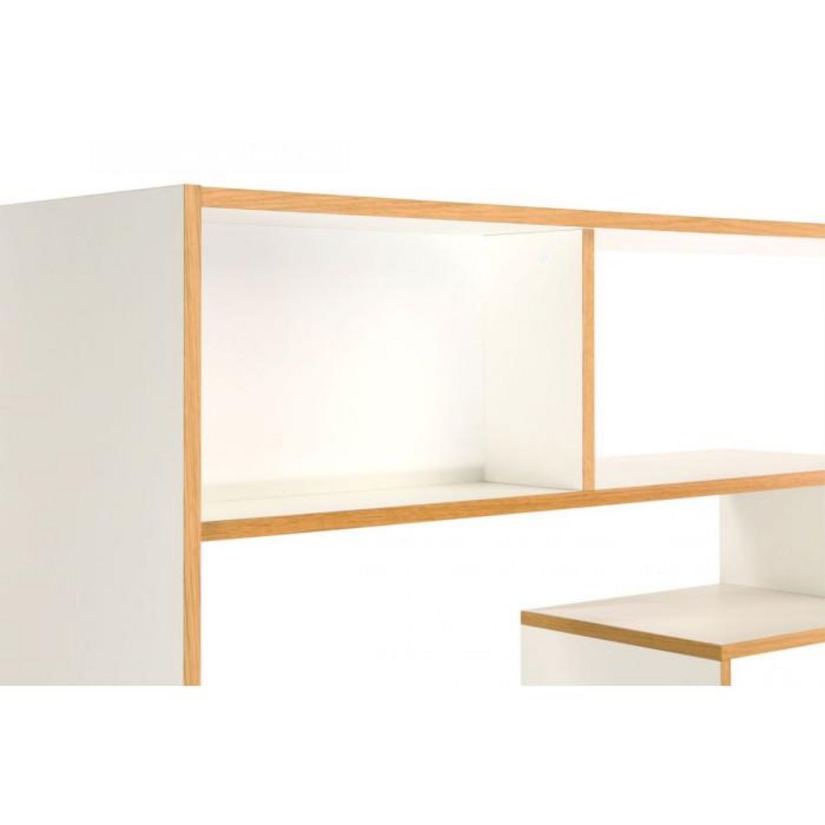Paris Prix Étagère Bibliothèque Design  Southbury  143cm Chêne & Blanc