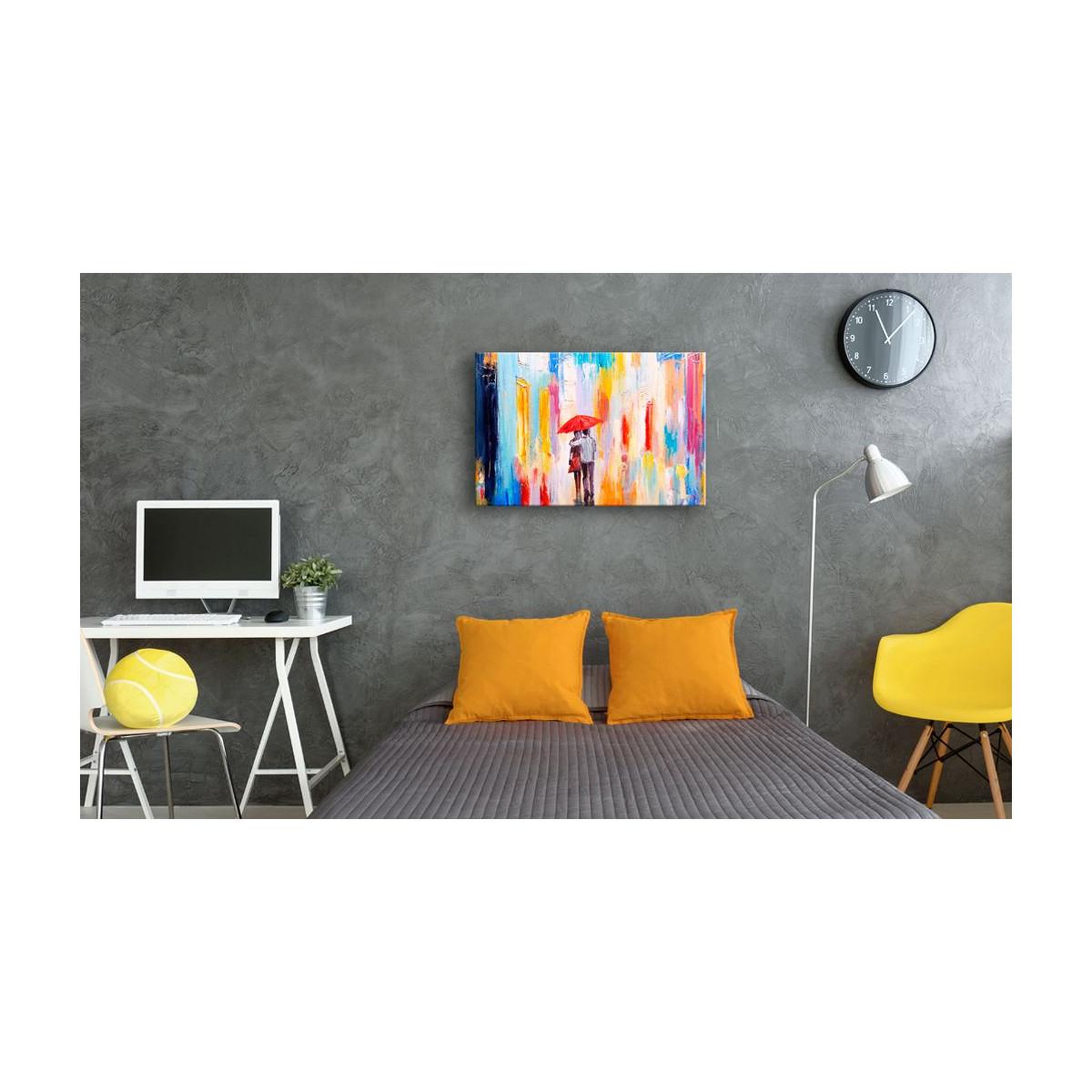 Voir la diapositive 2 : Paris Prix Tableau imprimé  under the love umbrella