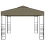 Voir la diapositive 4 : VIDAXL Chapiteau avec guirlande lumineuse a LED 3x3 m Taupe