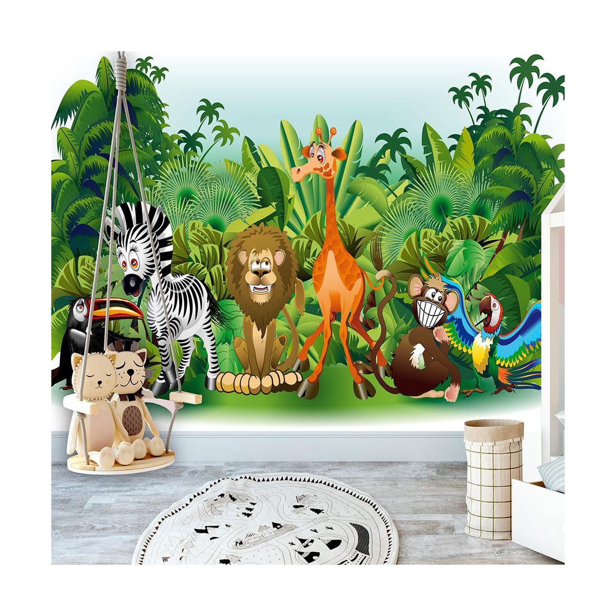 Voir la diapositive 1 : Paris Prix Papier peint  jungle animals