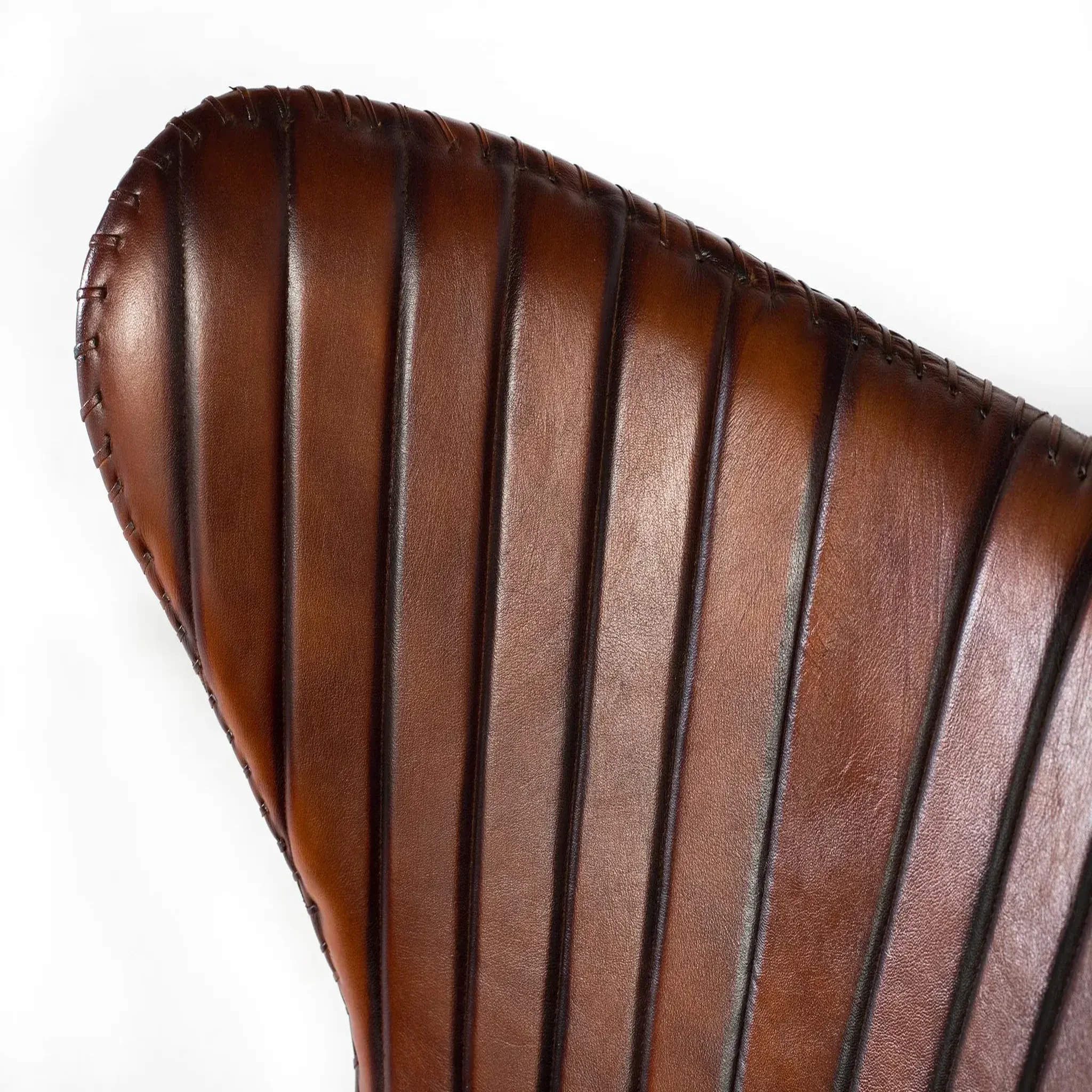 Voir la diapositive 5 : GINER Y COLOMER SL Fauteuil en cuir 83 cm style industriel vintage