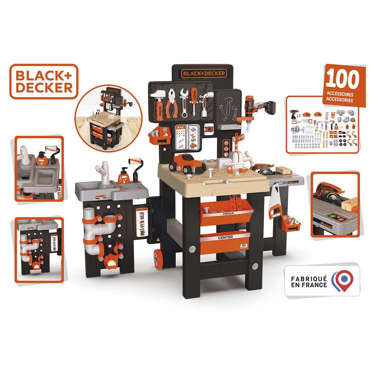 SMOBY Etabli Mega Center Black & Decker