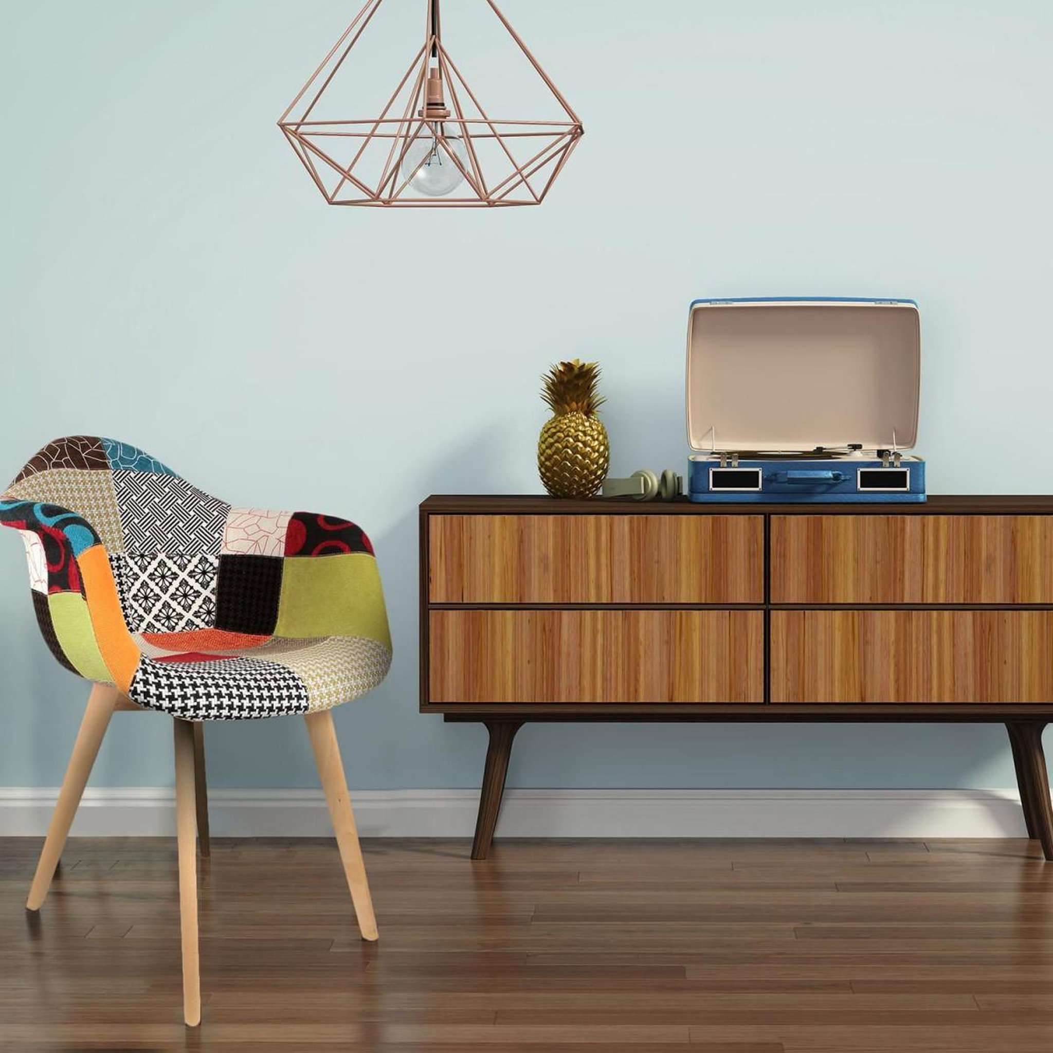 Voir la diapositive 4 : The Home Deco Factory Lot de 2 Fauteuils  Patchwork  85cm Multicolore