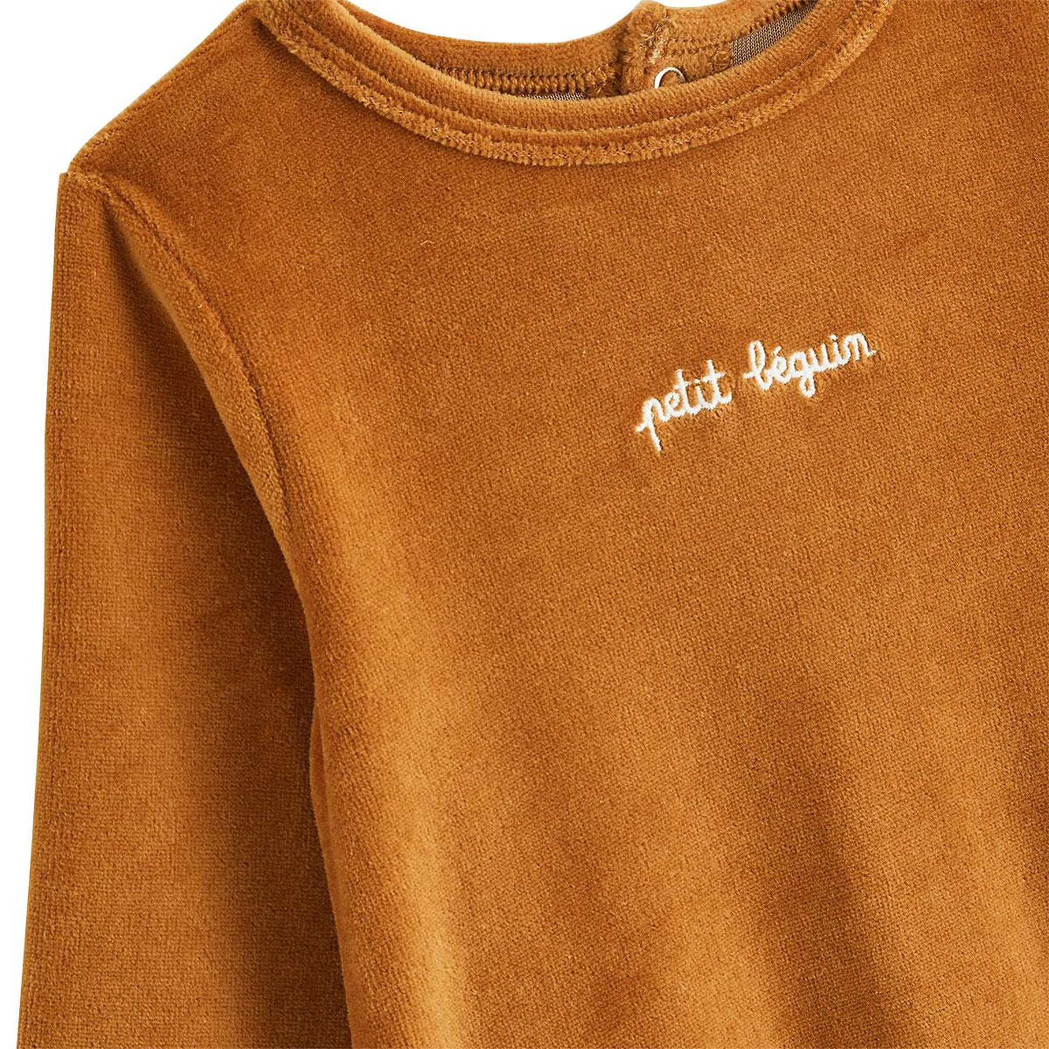Voir la diapositive 3 : PETIT BEGUIN Lot de 2 pyjamas bébé en velours