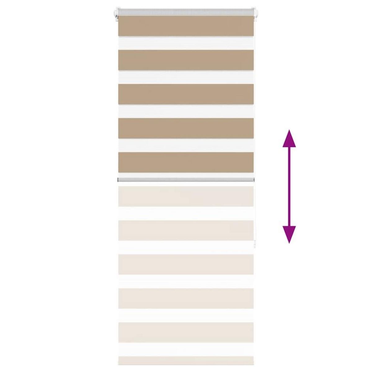 VIDAXL Store zebre marron sable largeur du tissu 60,9 cm polyester