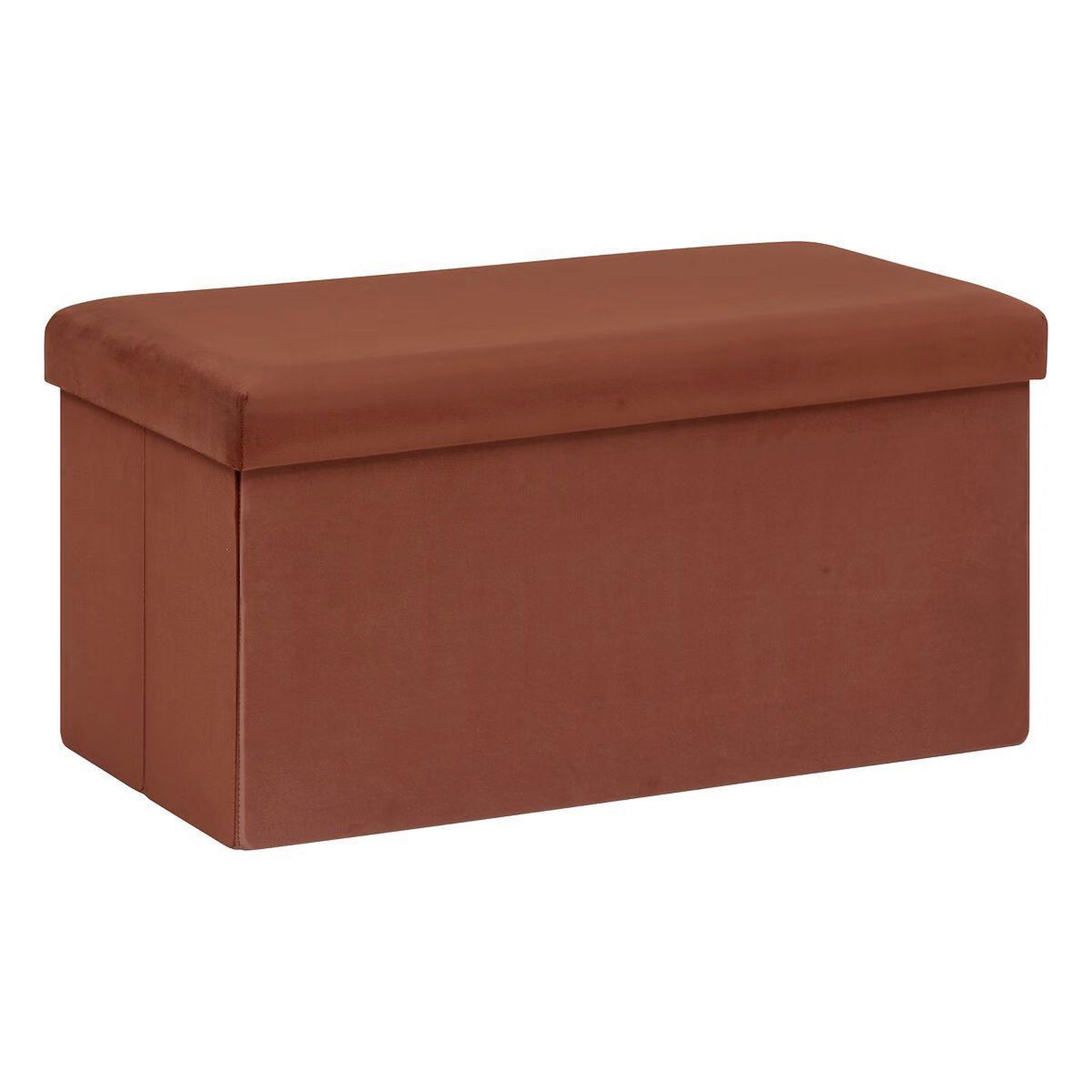 ATMOSPHERA Pouf pliable en velours  tess  76cm ambre