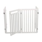 Trixie TRIXIE Barriere avec porte - 60 / 160 x 81 cm - Blanc - Pour chien