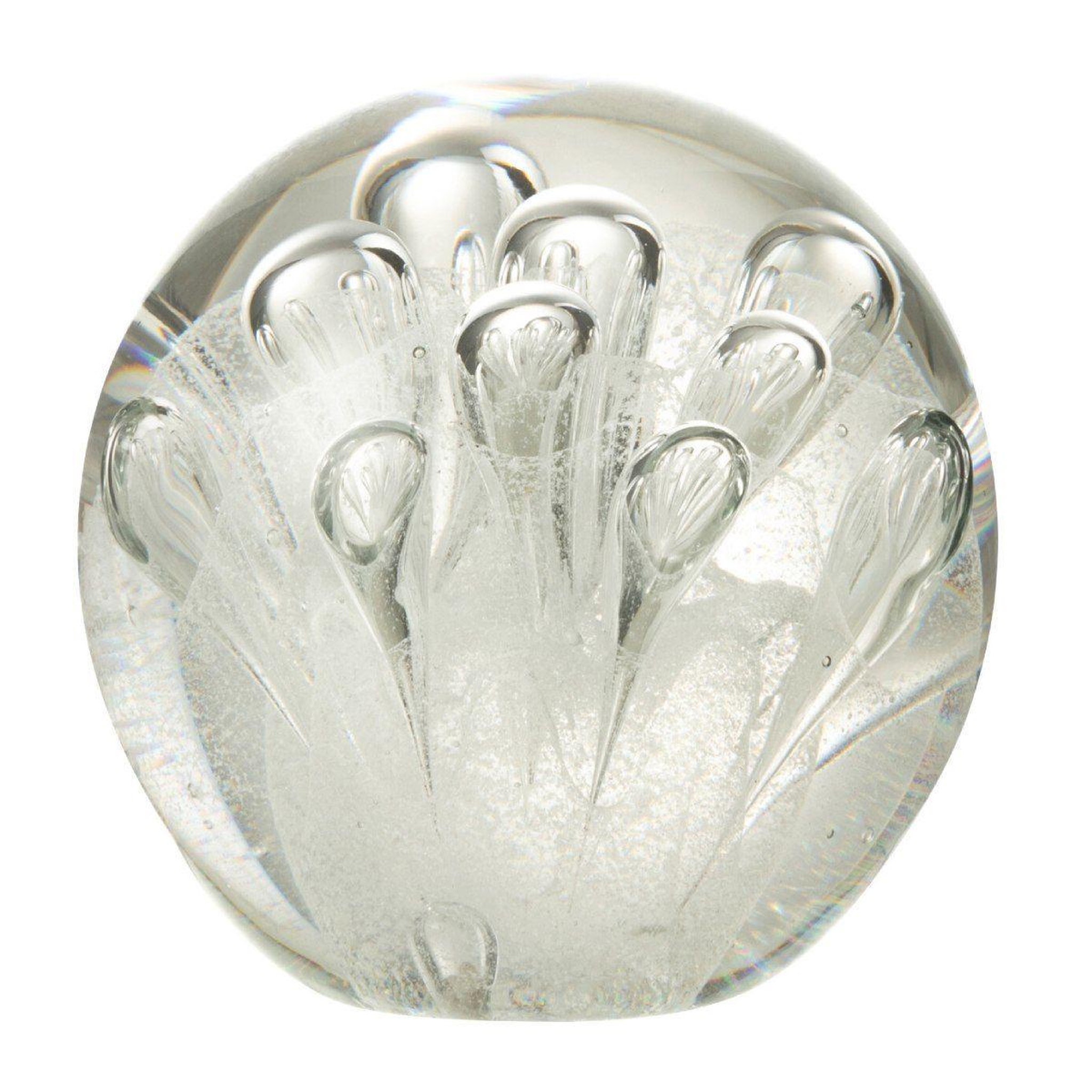J-LINE Presse-papier déco bulles  évasion  10cm blanc