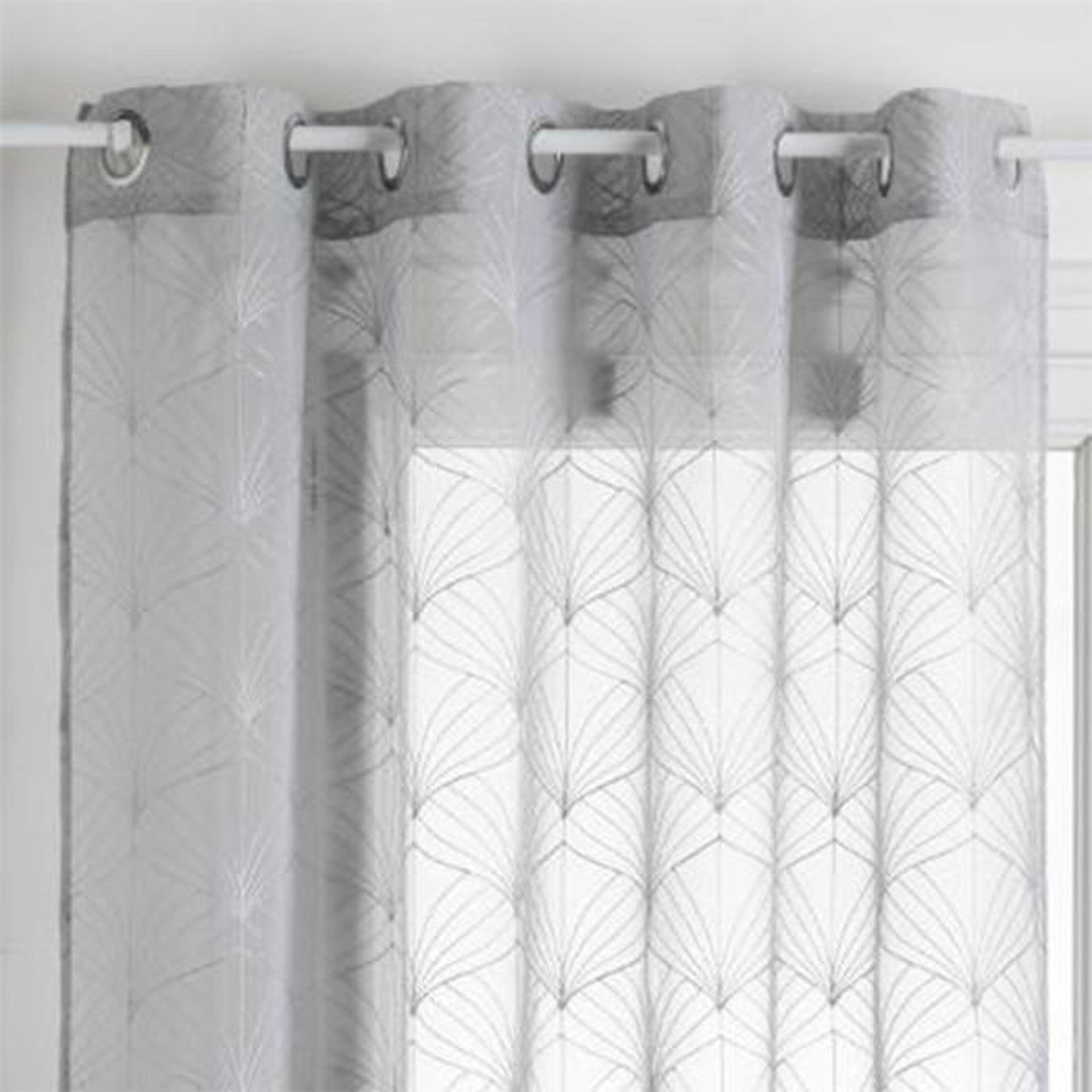 ATMOSPHERA Rideau Voilage à Œillets  Mia  140x240cm Gris