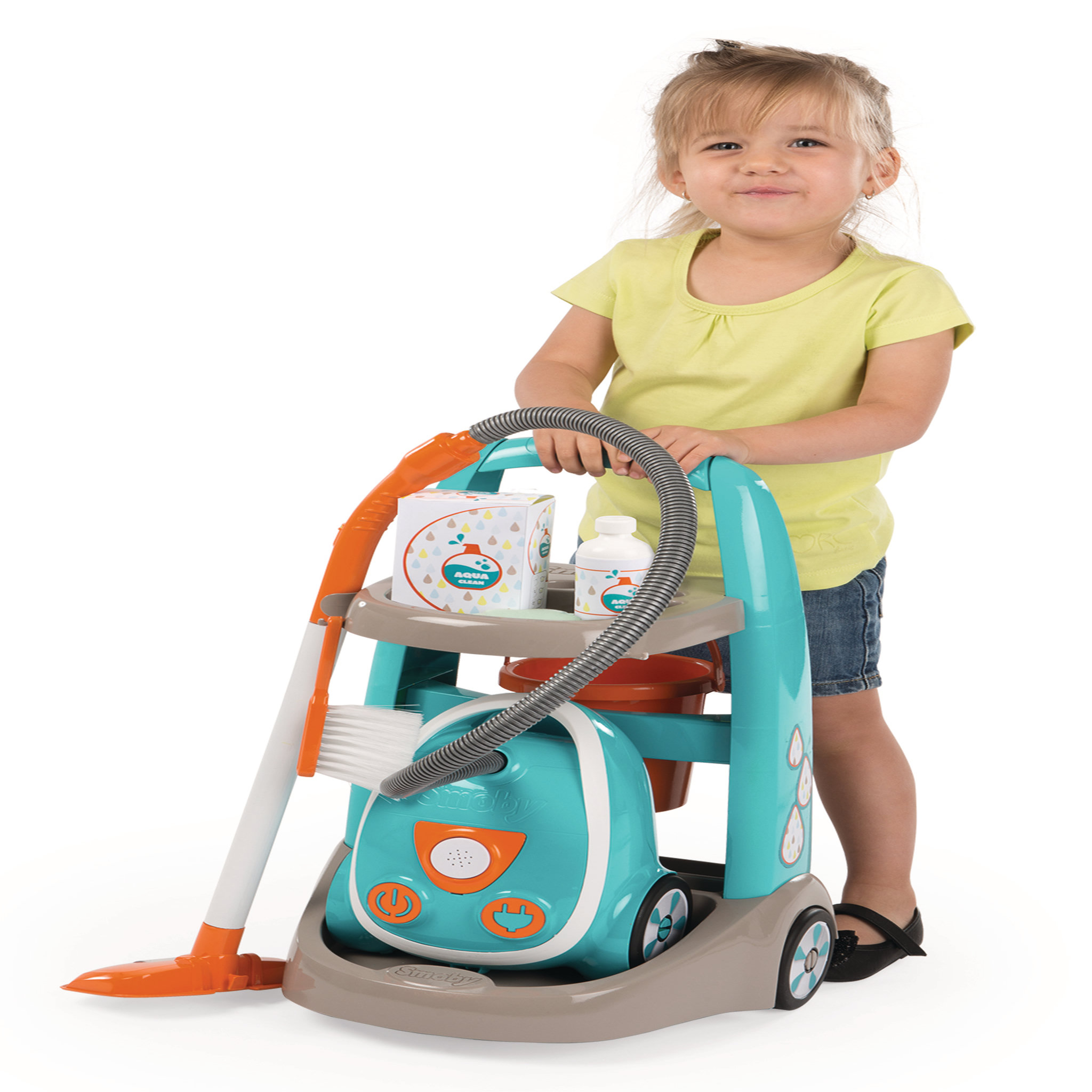 Voir la diapositive 3 : SMOBY Chariot de ménage + aspirateur 