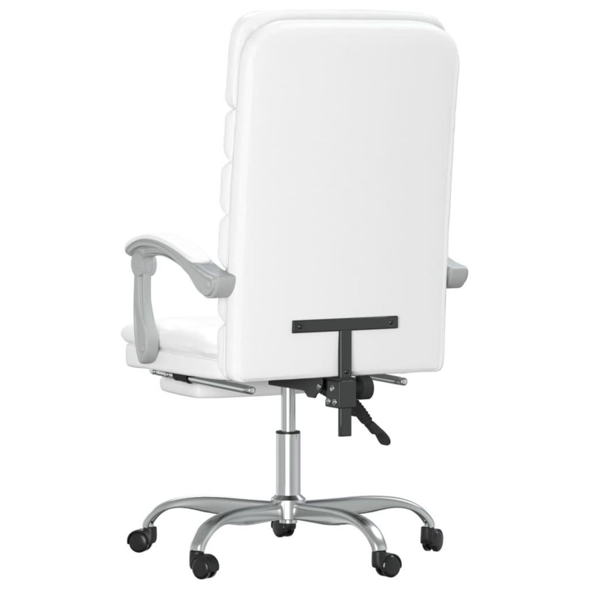 VIDAXL Fauteuil de massage inclinable de bureau Blanc Similicuir