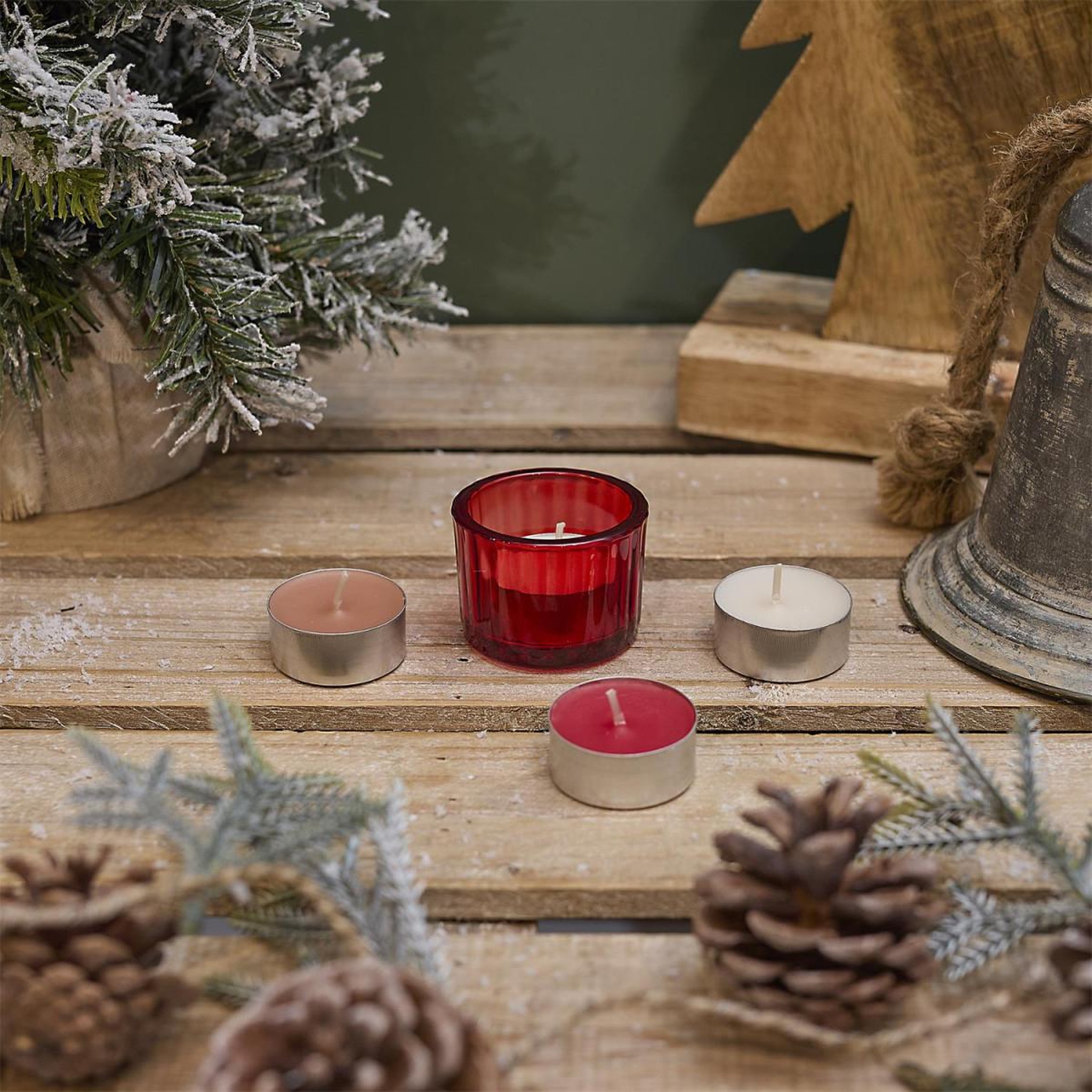 Voir la diapositive 4 : The Home Deco Factory Calendrier de l'avent bougies & photophore  ginger  37cm marron