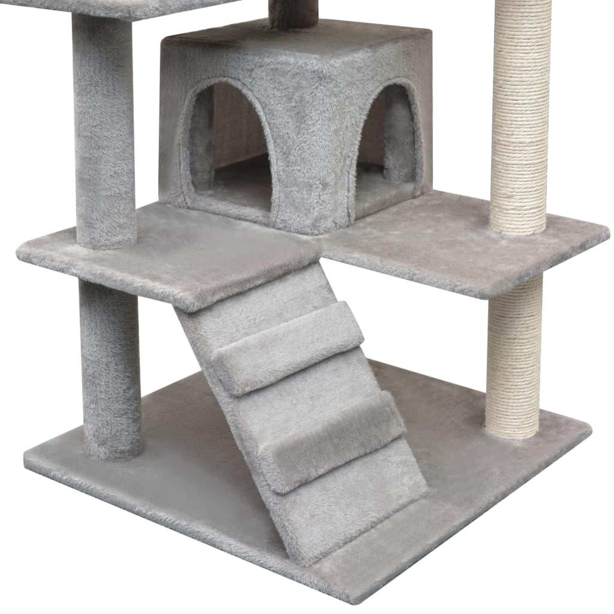 Voir la diapositive 4 : VIDAXL Arbre a chat avec griffoirs en sisal 125 cm Gris