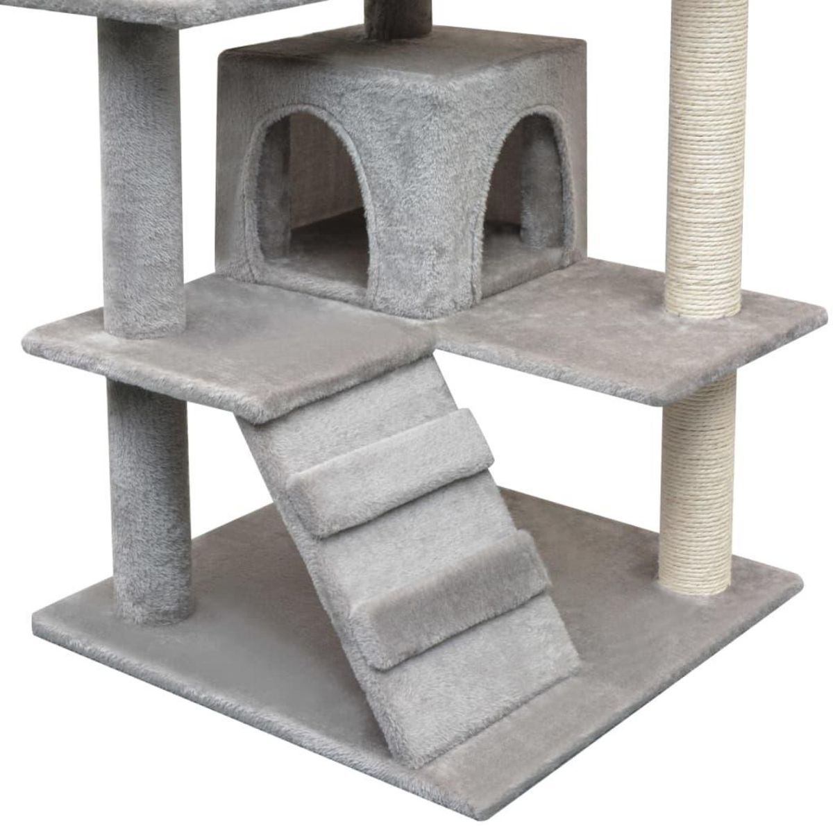 VIDAXL Arbre a chat avec griffoirs en sisal 125 cm Gris