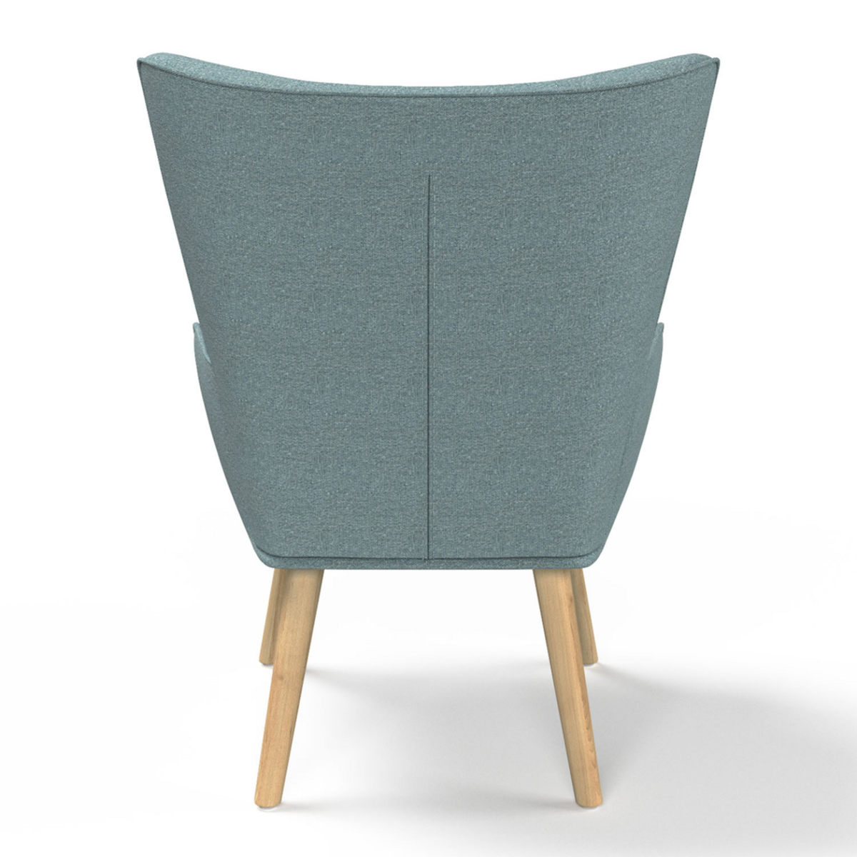 ID MARKET Fauteuil scandinave IVAR en tissu vert eucalyptus