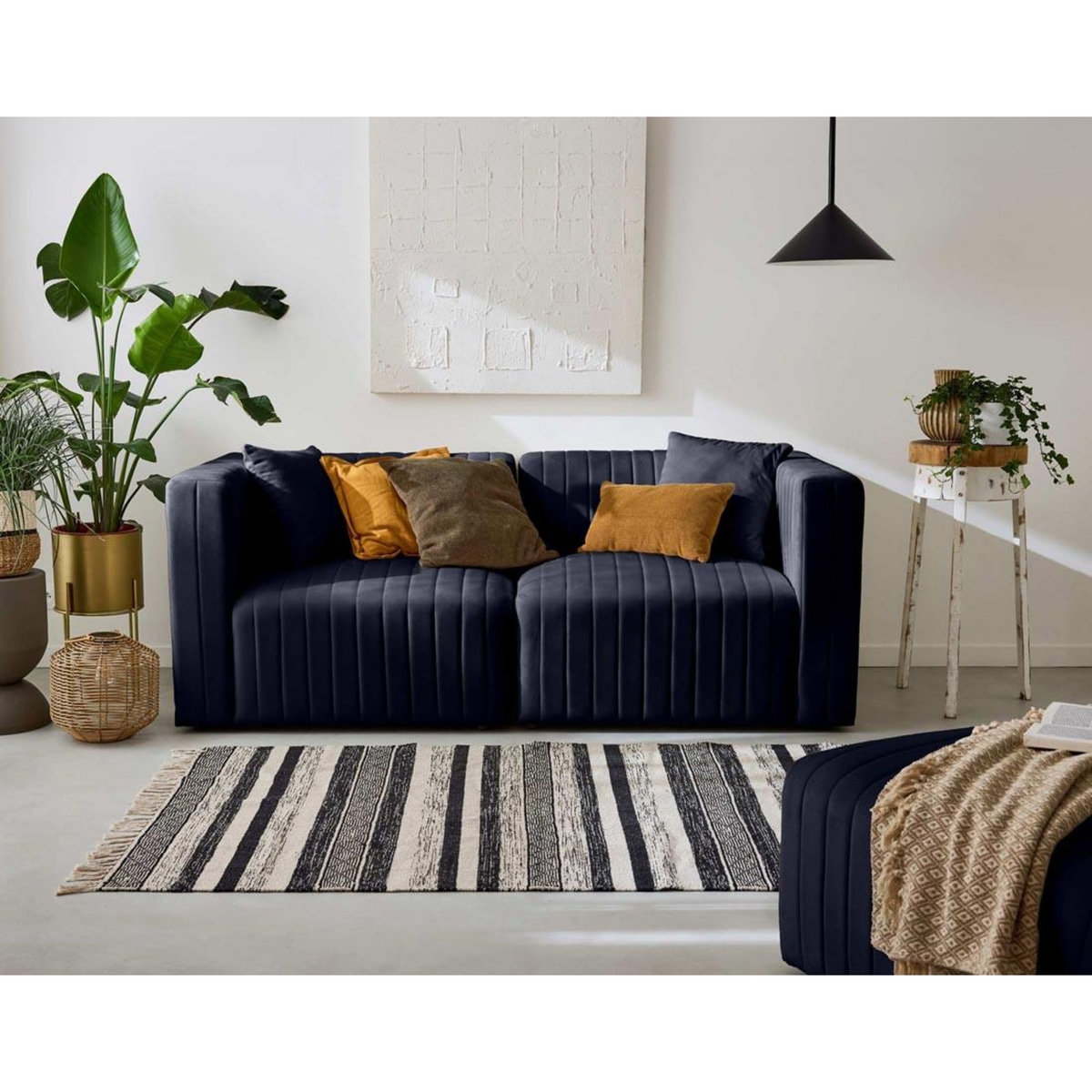 LISA DESIGN Nova - canapé modulable 2 places - en velours