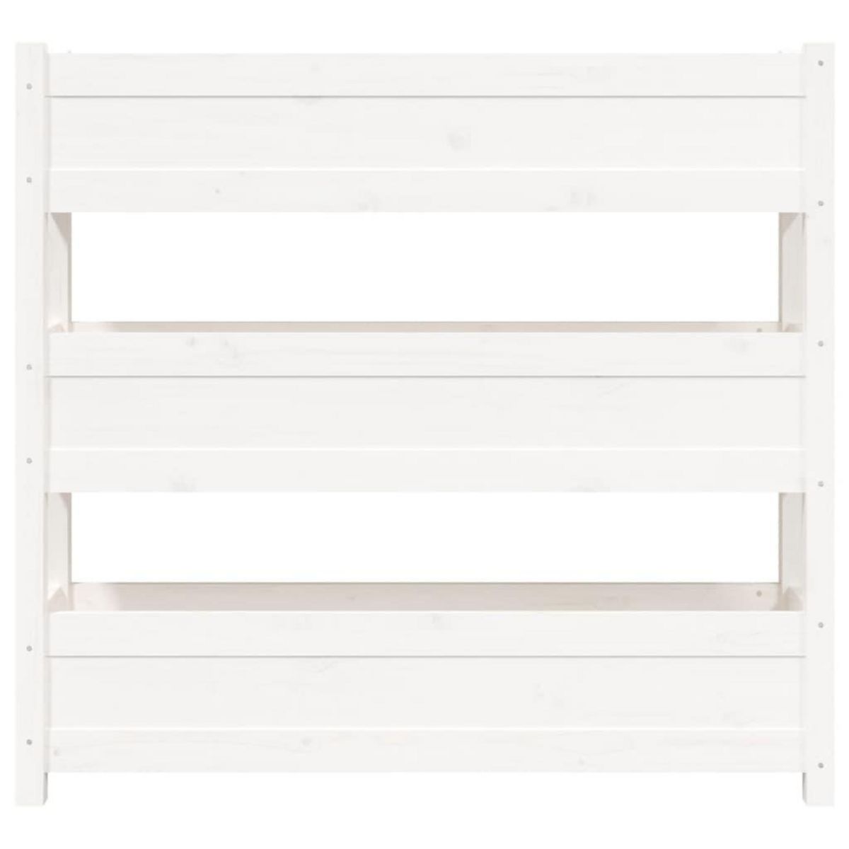 VIDAXL Jardiniere Blanc 112x25x104,5 cm Bois massif de pin