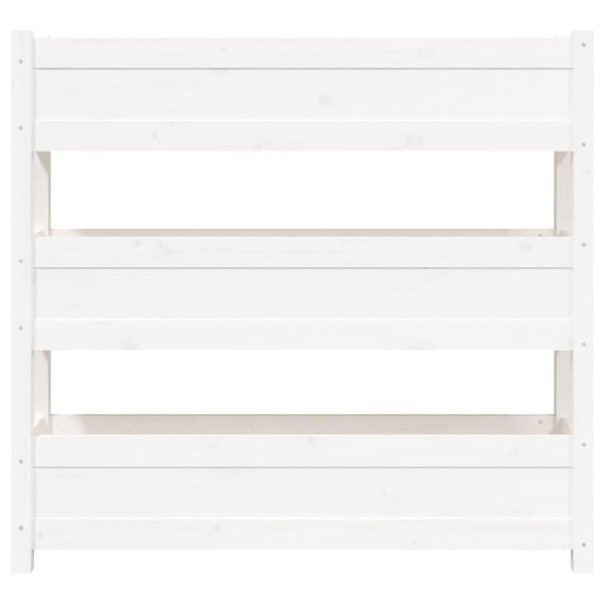 VIDAXL Jardiniere Blanc 112x25x104,5 cm Bois massif de pin