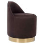 Voir la diapositive 1 : Paris Prix Tabouret Pivotant en Velours  Viktor  68cm Marron