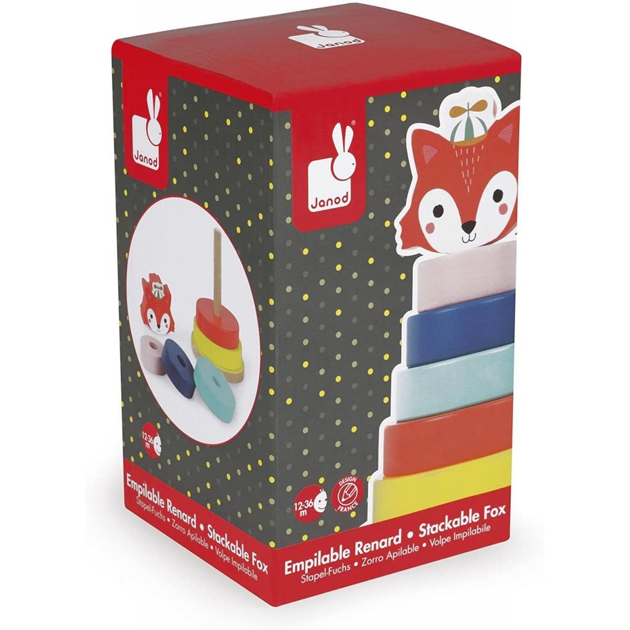 Voir la diapositive 4 : Juratoys-Janod Empilable Renard Baby Forest