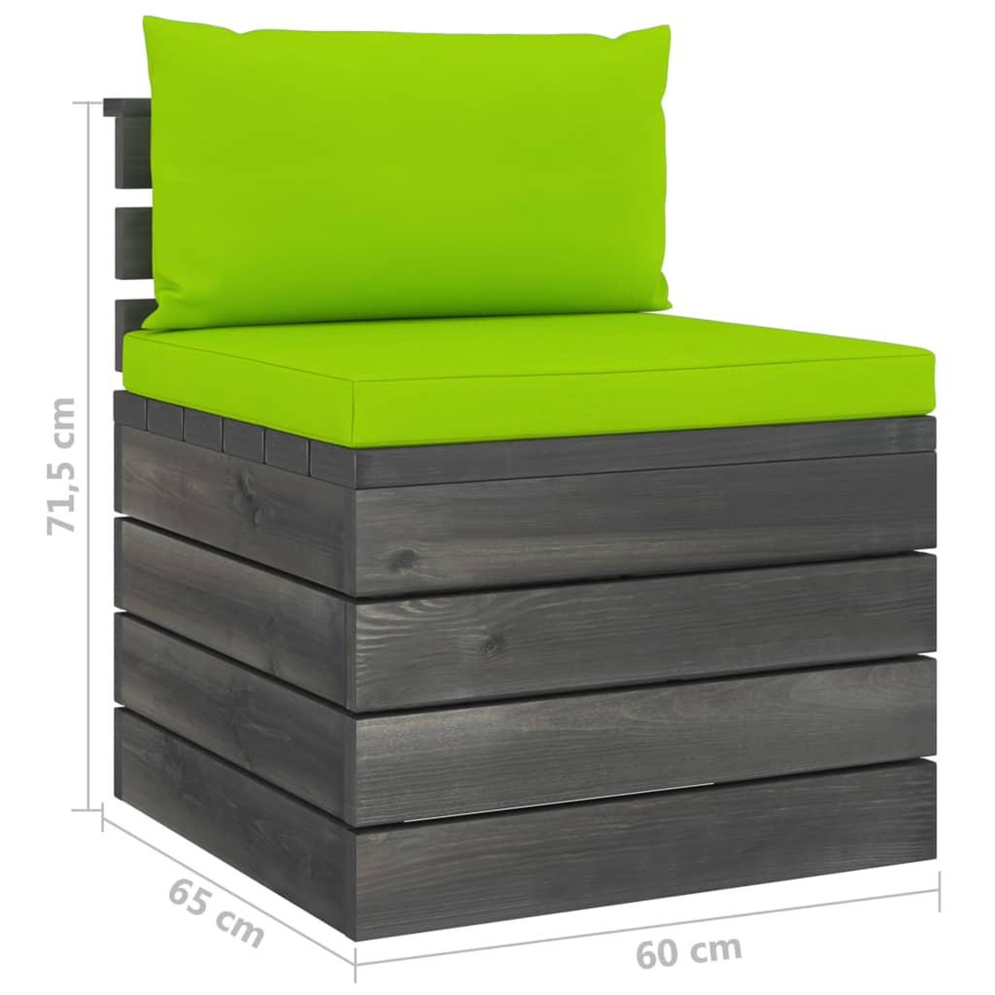 Voir la diapositive 6 : VIDAXL Salon palette de jardin 6 pcs avec coussins Bois de pin massif