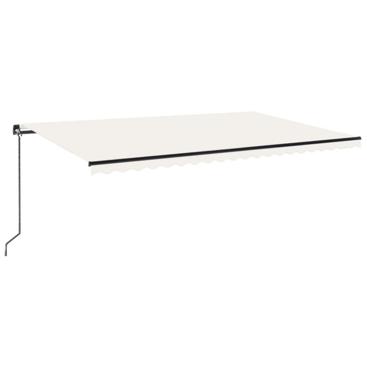 VIDAXL Auvent manuel retractable avec LED 500x300 cm Creme