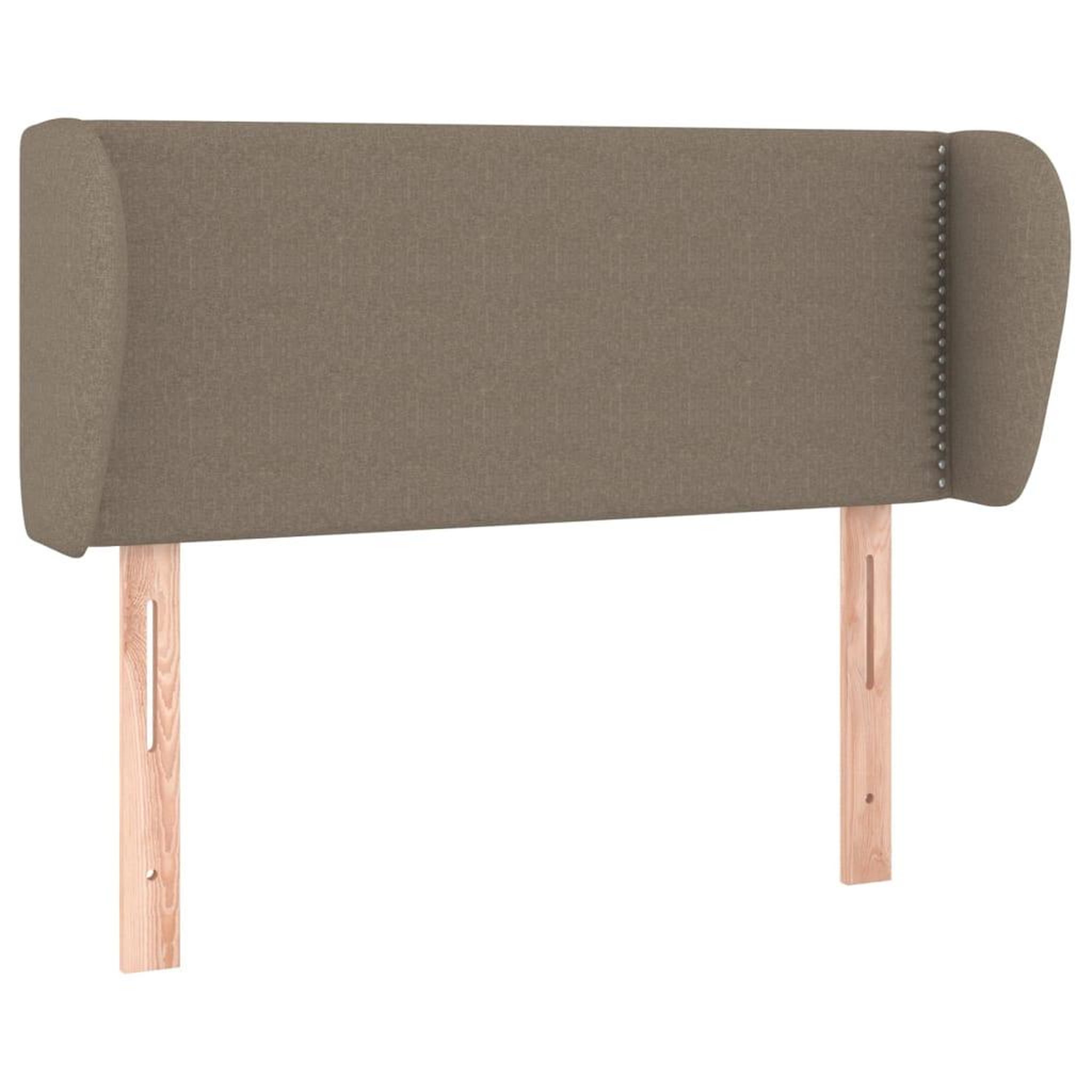 Voir la diapositive 2 : VIDAXL Tete de lit avec oreilles Taupe 103x23x78/88 cm Tissu