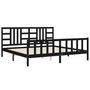 Voir la diapositive 5 : VIDAXL Cadre de lit sans matelas noir 200x200 cm bois massif de pin
