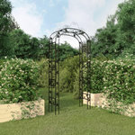 VIDAXL Arche de jardin Noir 116x45x240 cm Acier